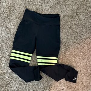 Bombay Black and Yellow Striped Leggings